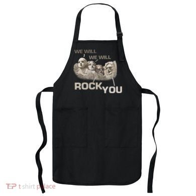 We Will Rock You Presidents Mt.Rushmore  Apron