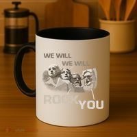 We Will Rock You Presidents Mt.Rushmore  Coffee Mug thumb 4