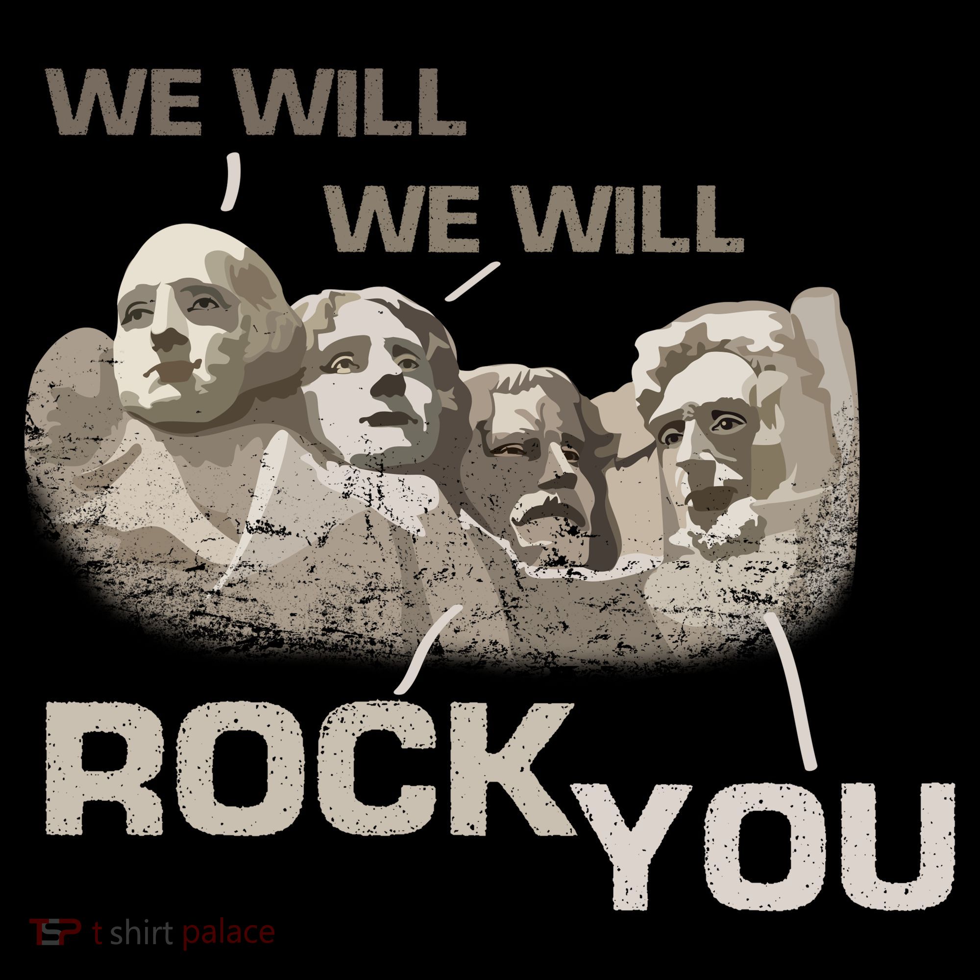 We Will Rock You Presidents Mt.Rushmore  Women's Hoodie
