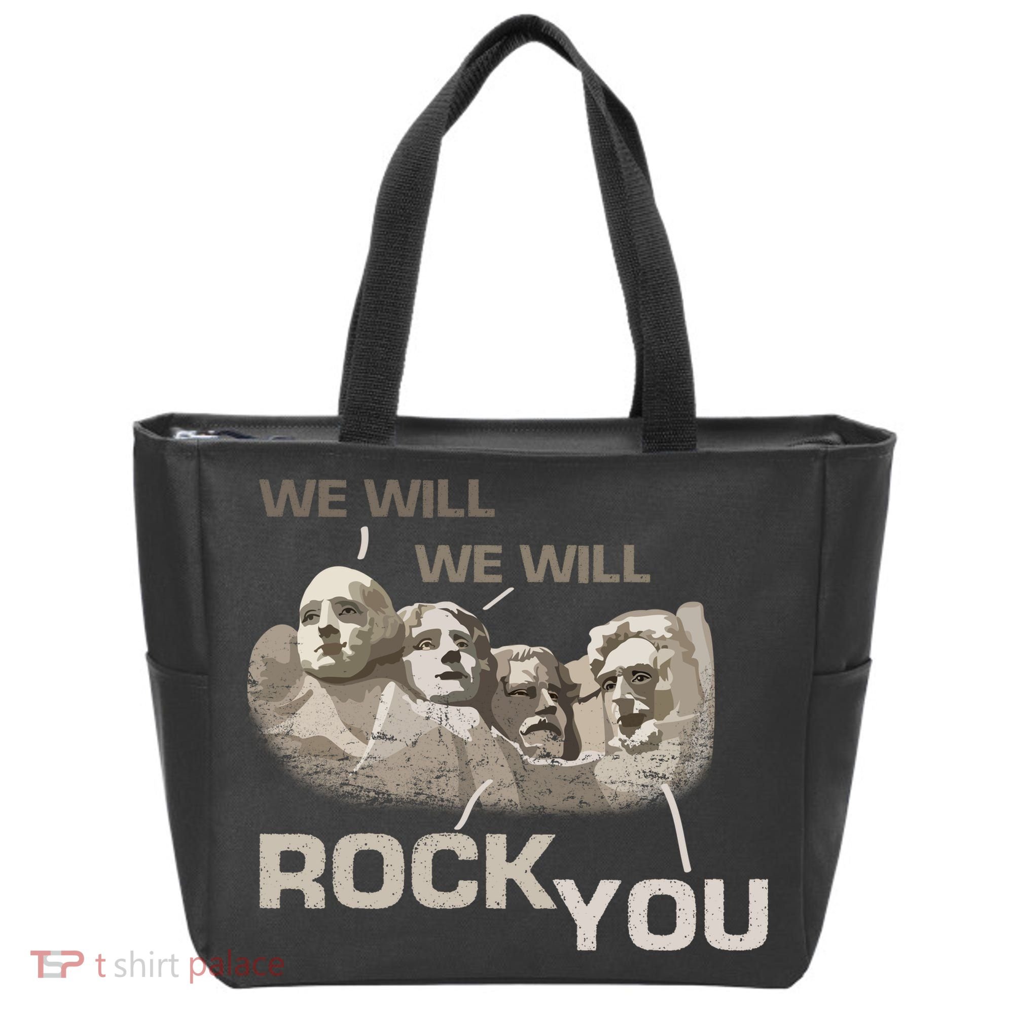 We Will Rock You Presidents Mt.Rushmore  Tote Bag