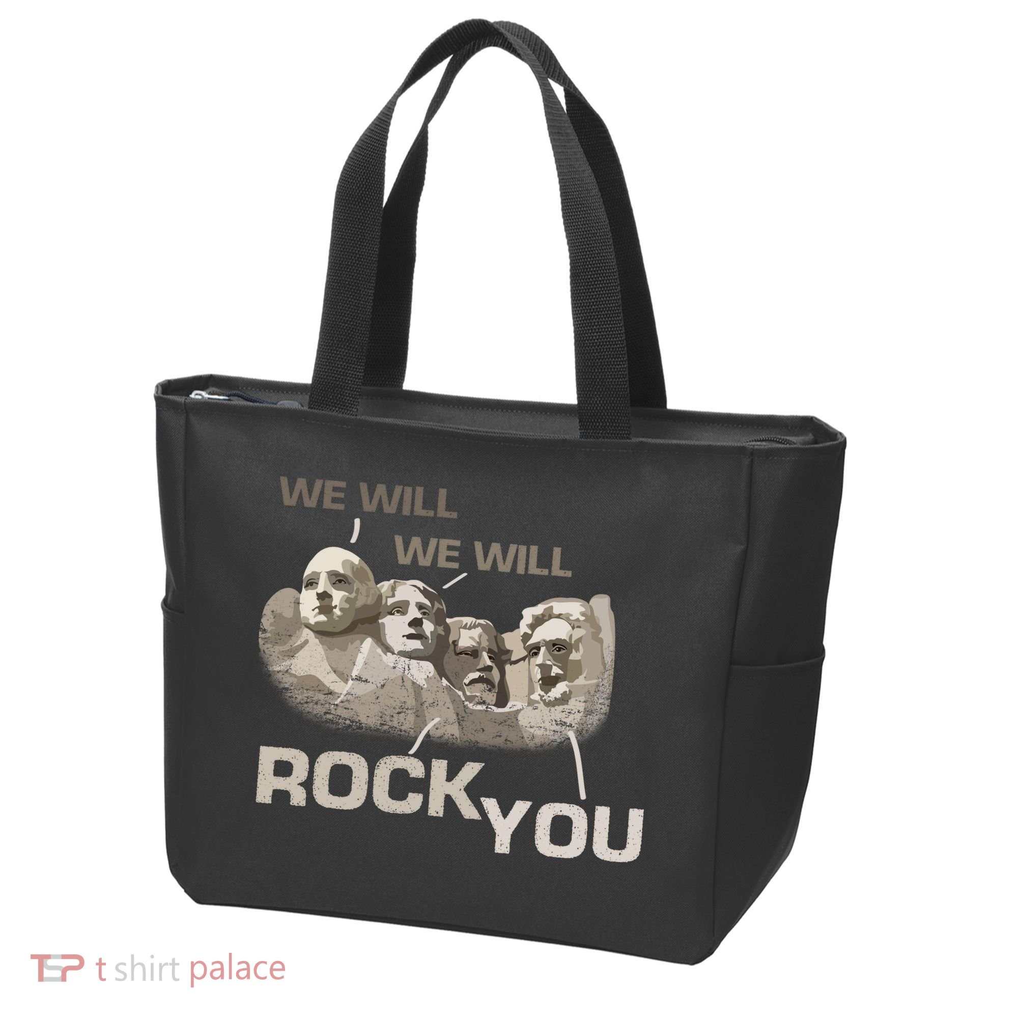 We Will Rock You Presidents Mt.Rushmore  Tote Bag