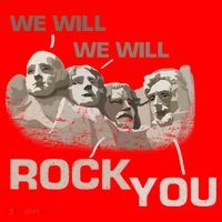 We Will Rock You Presidents Mt.Rushmore  Santa Hat thumb 1