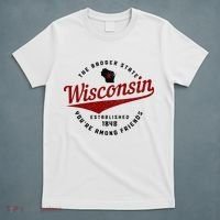 Wisconsin Est. 1848 Badger State Map Pride Vintage T-Shirt thumb 5