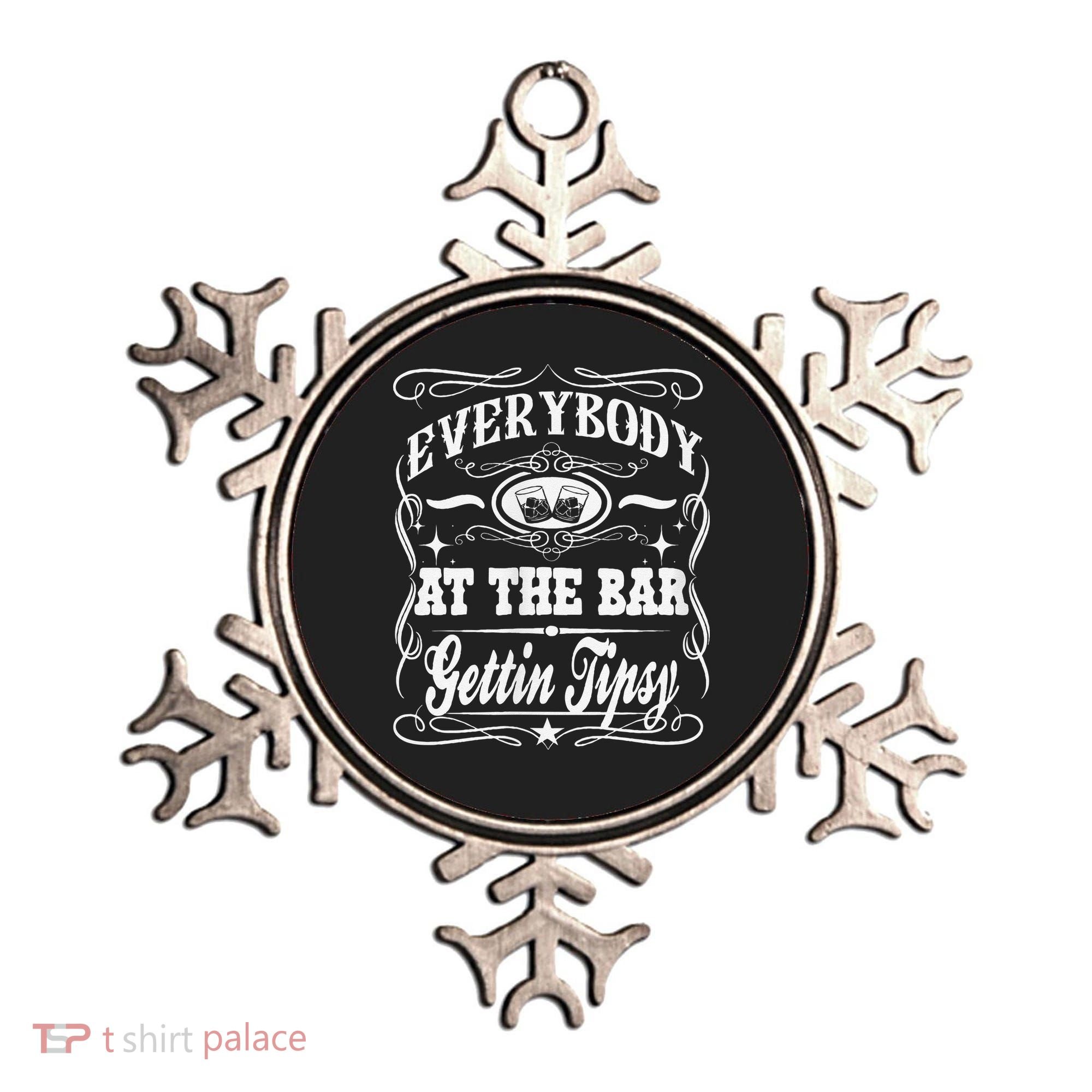 Women Everybody At The Bar Getting Tipsy Double Gift Ornament