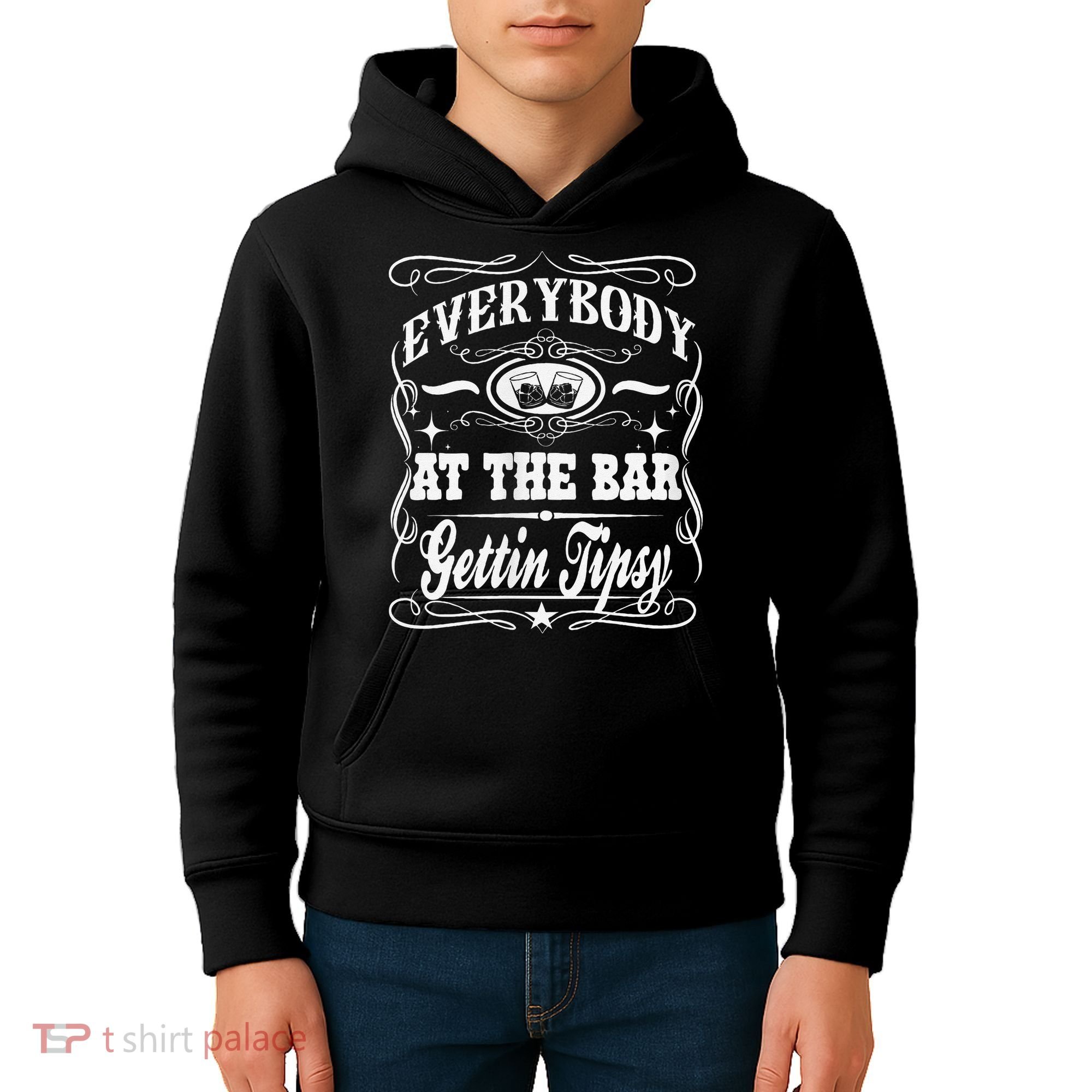 Women Everybody At The Bar Getting Tipsy Double Gift Kids Hoodie