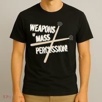 Weapons Of Mass Percussion Funny Drum Drummer Music Band  T-Shirt thumb 3