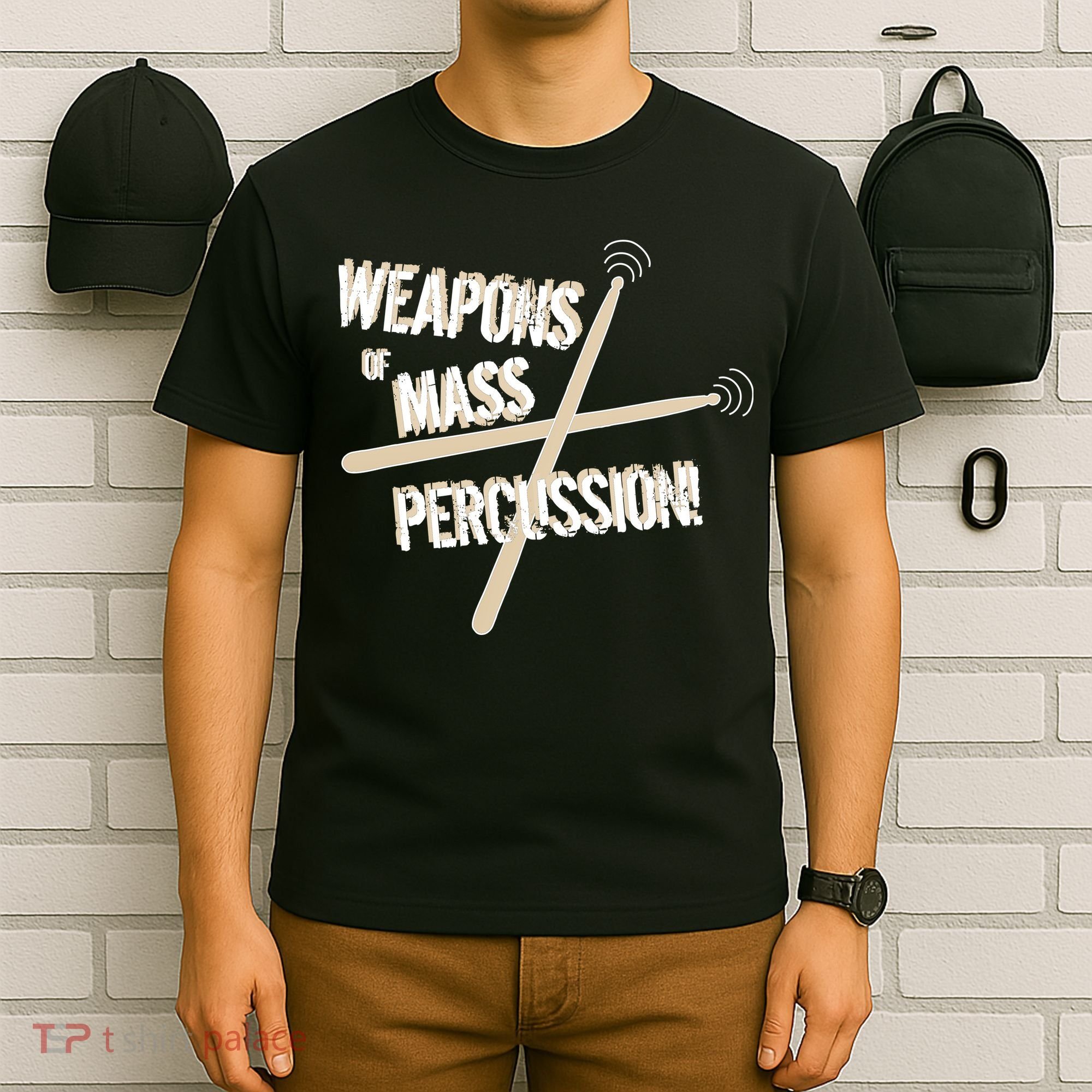Weapons Of Mass Percussion Funny Drum Drummer Music Band  T-Shirt