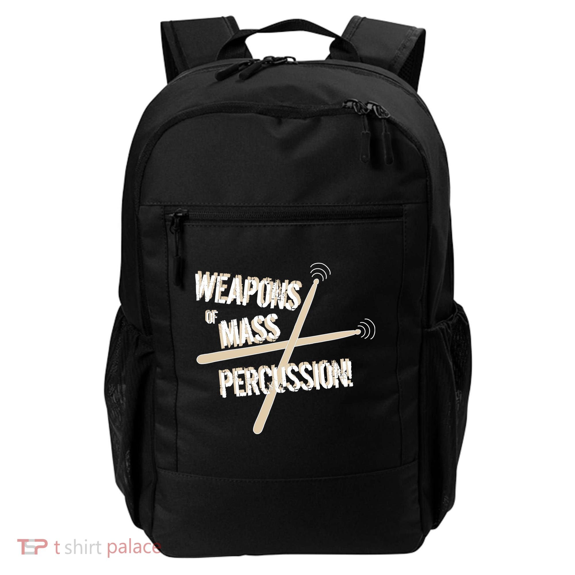 Weapons Of Mass Percussion Funny Drum Drummer Music Band  Backpack