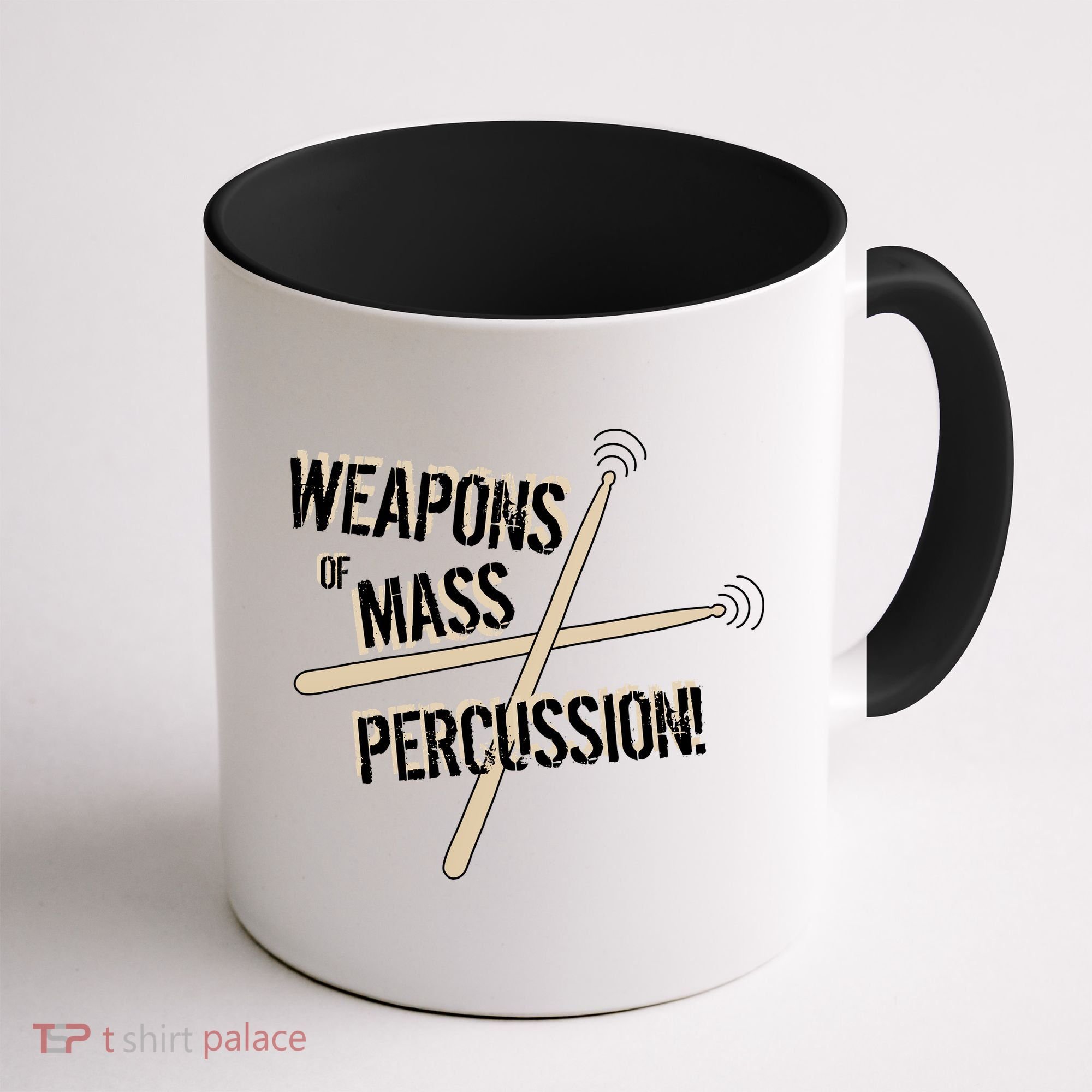 Weapons Of Mass Percussion Funny Drum Drummer Music Band  Coffee Mug