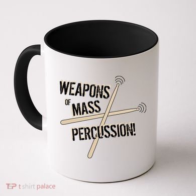 Weapons Of Mass Percussion Funny Drum Drummer Music Band  Coffee Mug