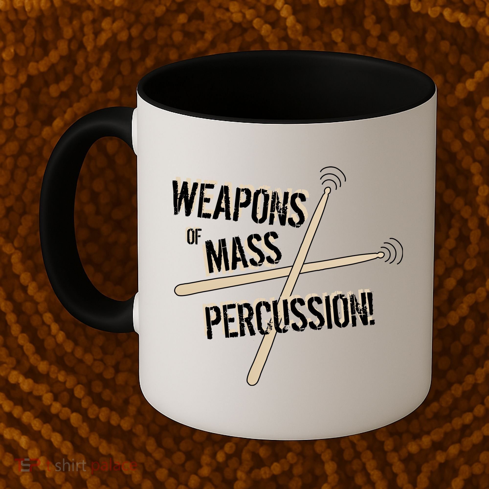 Weapons Of Mass Percussion Funny Drum Drummer Music Band  Coffee Mug