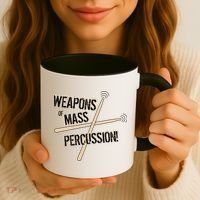 Weapons Of Mass Percussion Funny Drum Drummer Music Band  Coffee Mug thumb 3