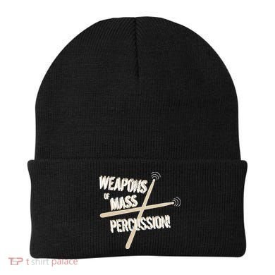 Weapons Of Mass Percussion Funny Drum Drummer Music Band  Beanie