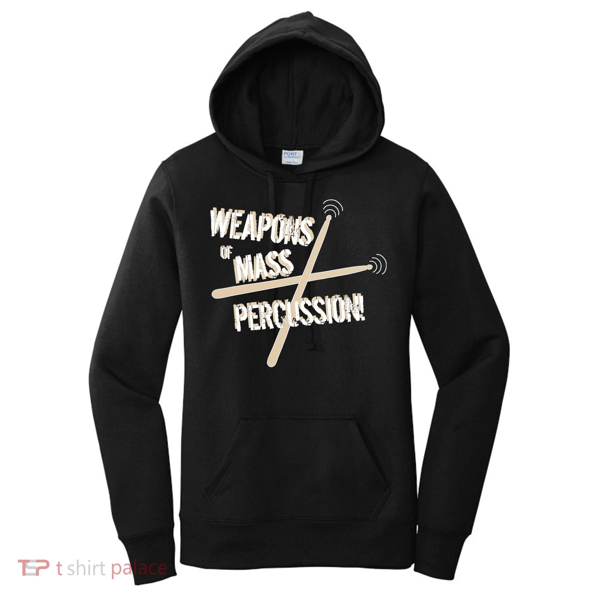 Weapons Of Mass Percussion Funny Drum Drummer Music Band  Women's Hoodie