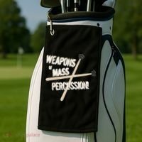 Weapons Of Mass Percussion Funny Drum Drummer Music Band  Golf Towel thumb 2