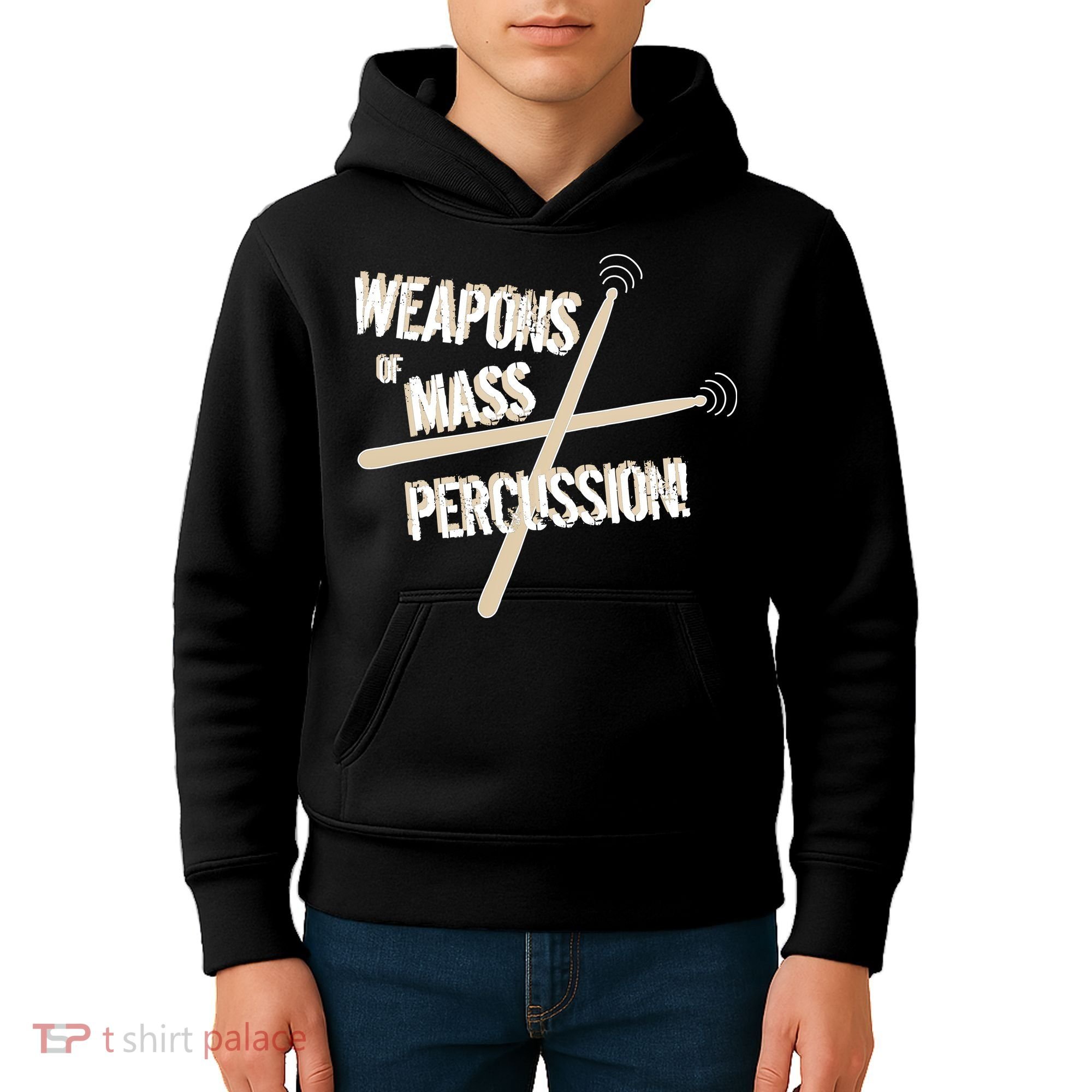 Weapons Of Mass Percussion Funny Drum Drummer Music Band  Kids Hoodie