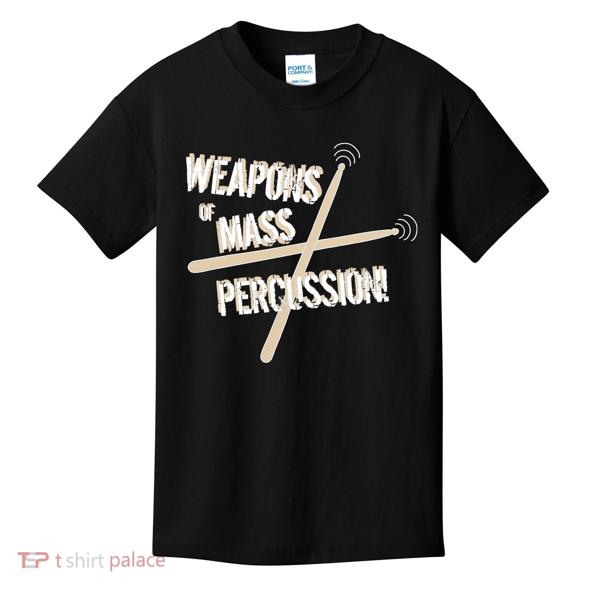 Weapons Of Mass Percussion Funny Drum Drummer Music Band  Kids T-Shirt