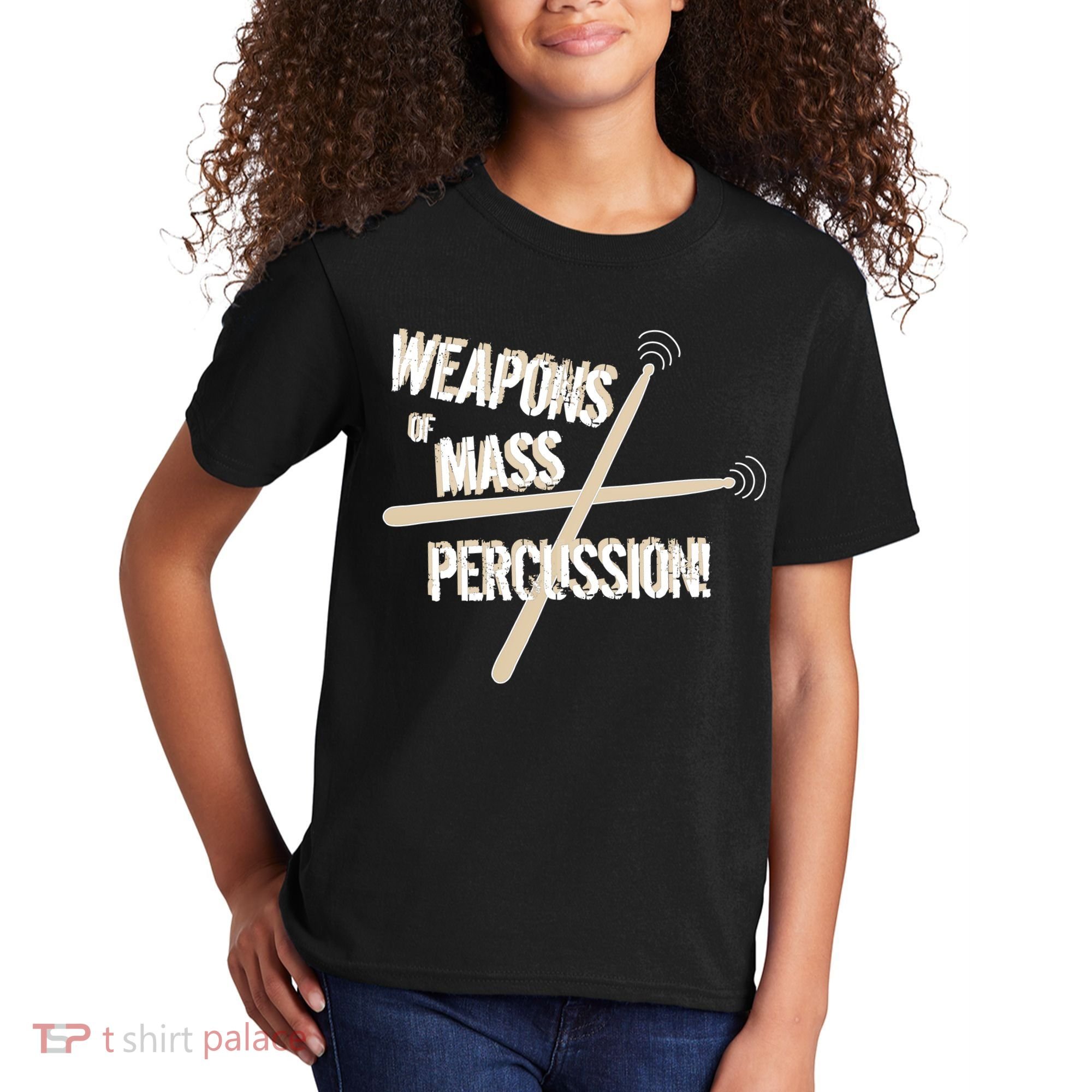 Weapons Of Mass Percussion Funny Drum Drummer Music Band  Kids T-Shirt