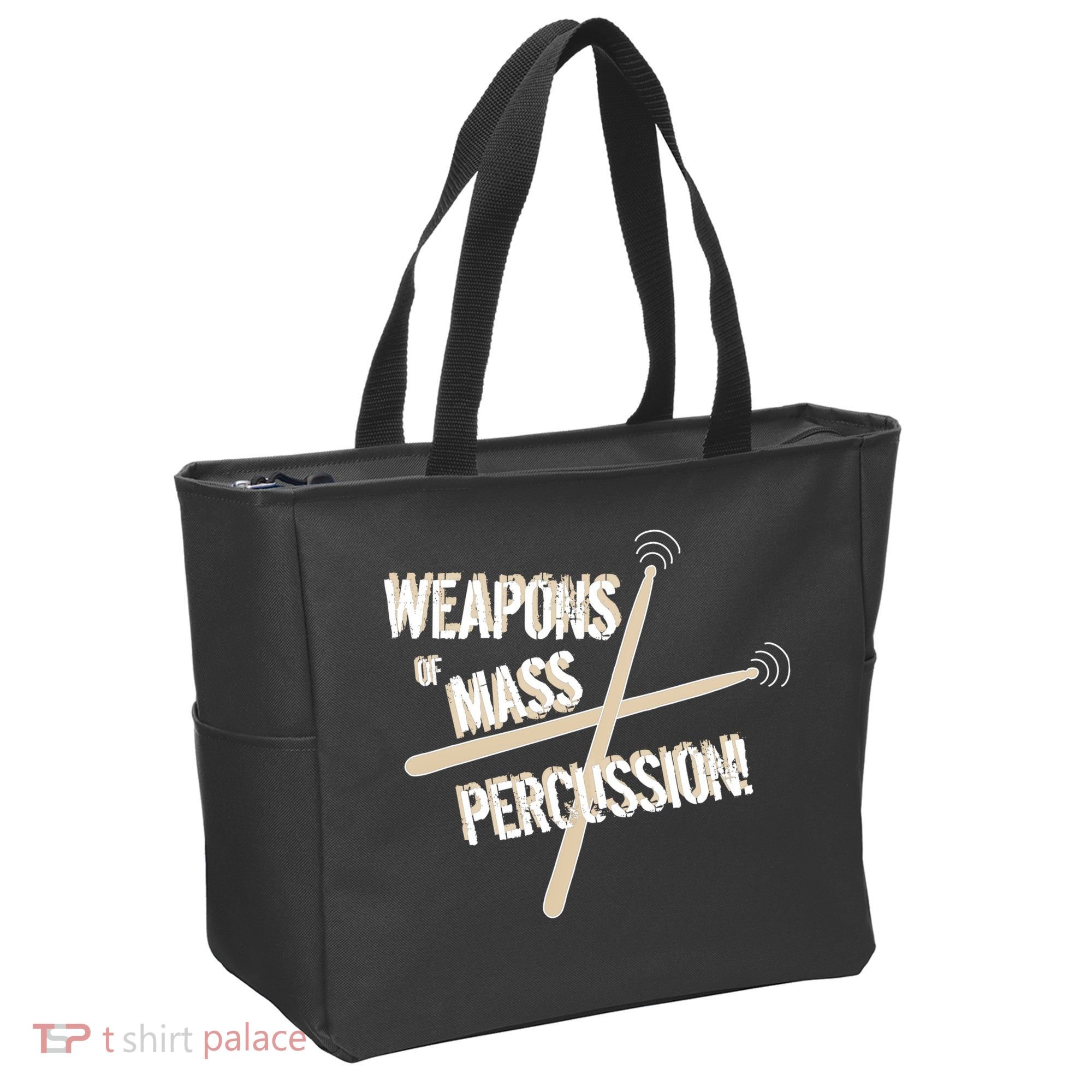 Weapons Of Mass Percussion Funny Drum Drummer Music Band  Tote Bag