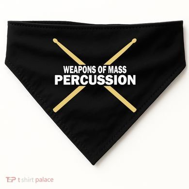 Weapons of Mass Percussion Funny Drummer USA-Made Doggie Bandana