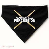 Weapons of Mass Percussion Funny Drummer USA-Made Doggie Bandana thumb 0