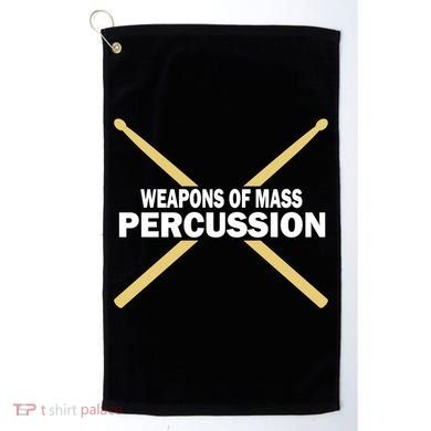 Weapons of Mass Percussion Funny Drummer Golf Towel