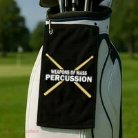 Weapons of Mass Percussion Funny Drummer Golf Towel thumb 2