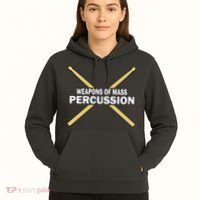 Weapons of Mass Percussion Funny Drummer Hoodie thumb 5