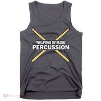 Weapons of Mass Percussion Funny Drummer Tank Top thumb 0