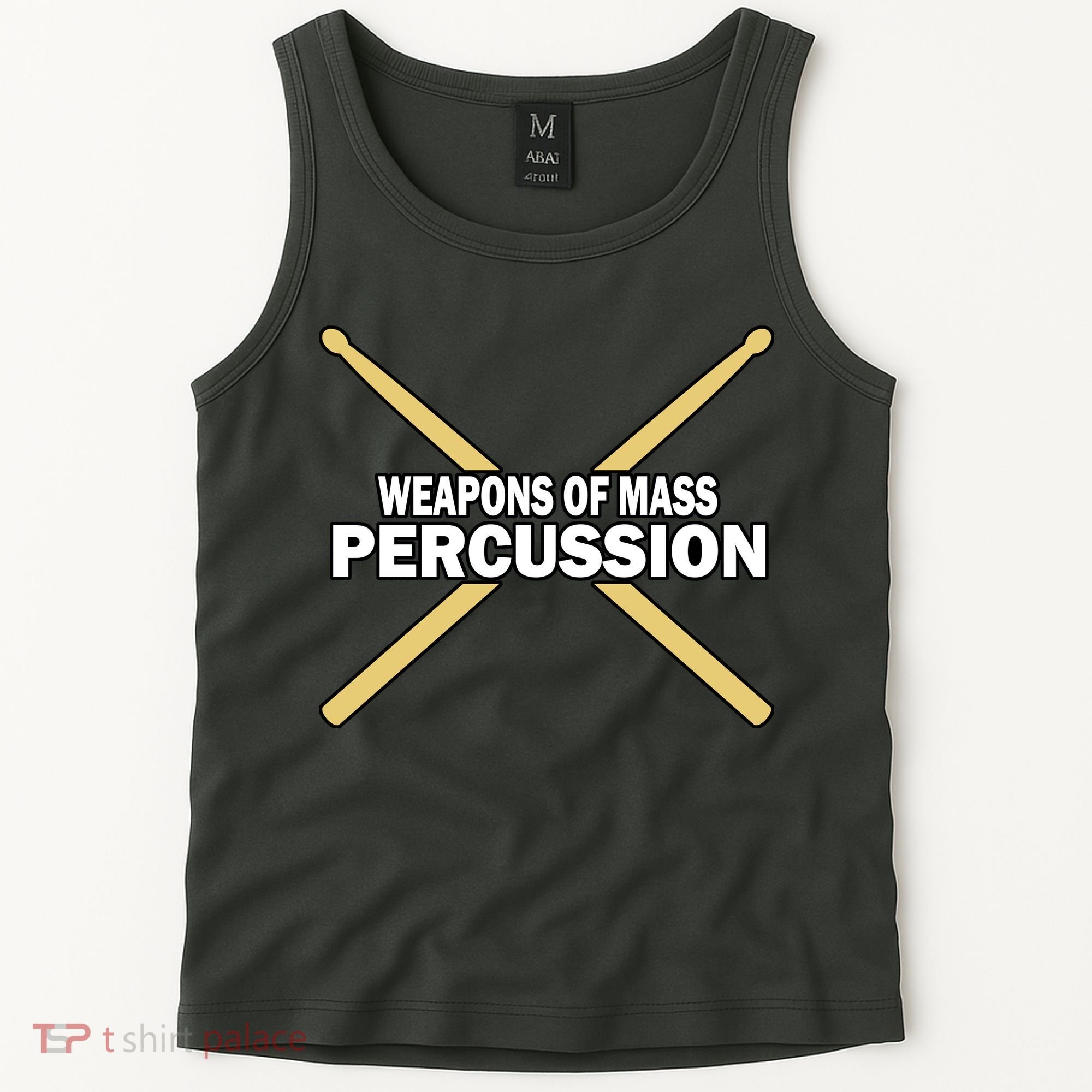 Weapons of Mass Percussion Funny Drummer Tank Top