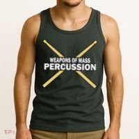 Weapons of Mass Percussion Funny Drummer Tank Top thumb 3