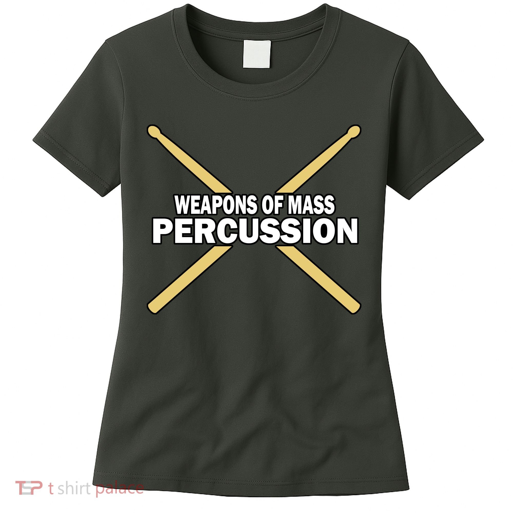 Weapons of Mass Percussion Funny Drummer Women's T-Shirt