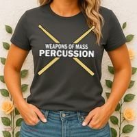 Weapons of Mass Percussion Funny Drummer Women's T-Shirt thumb 2