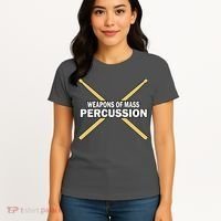 Weapons of Mass Percussion Funny Drummer Women's T-Shirt thumb 4