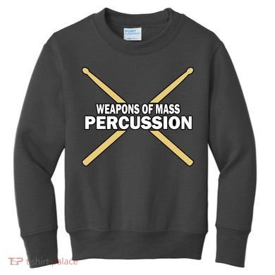 Weapons of Mass Percussion Funny Drummer Kids Sweatshirt