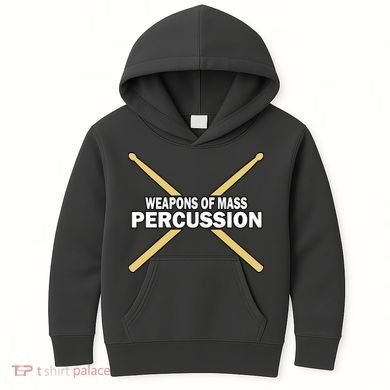 Weapons of Mass Percussion Funny Drummer Kids Hoodie