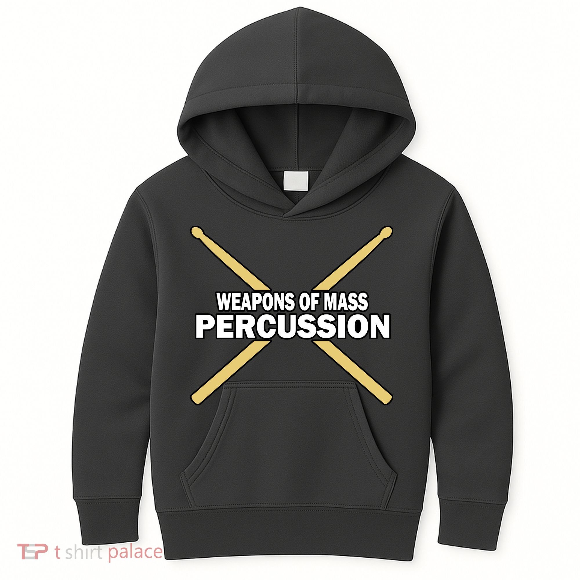 Weapons of Mass Percussion Funny Drummer Kids Hoodie
