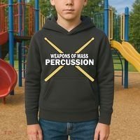 Weapons of Mass Percussion Funny Drummer Kids Hoodie thumb 2