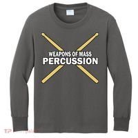 Weapons of Mass Percussion Funny Drummer Kids Long Sleeve Shirt thumb 0