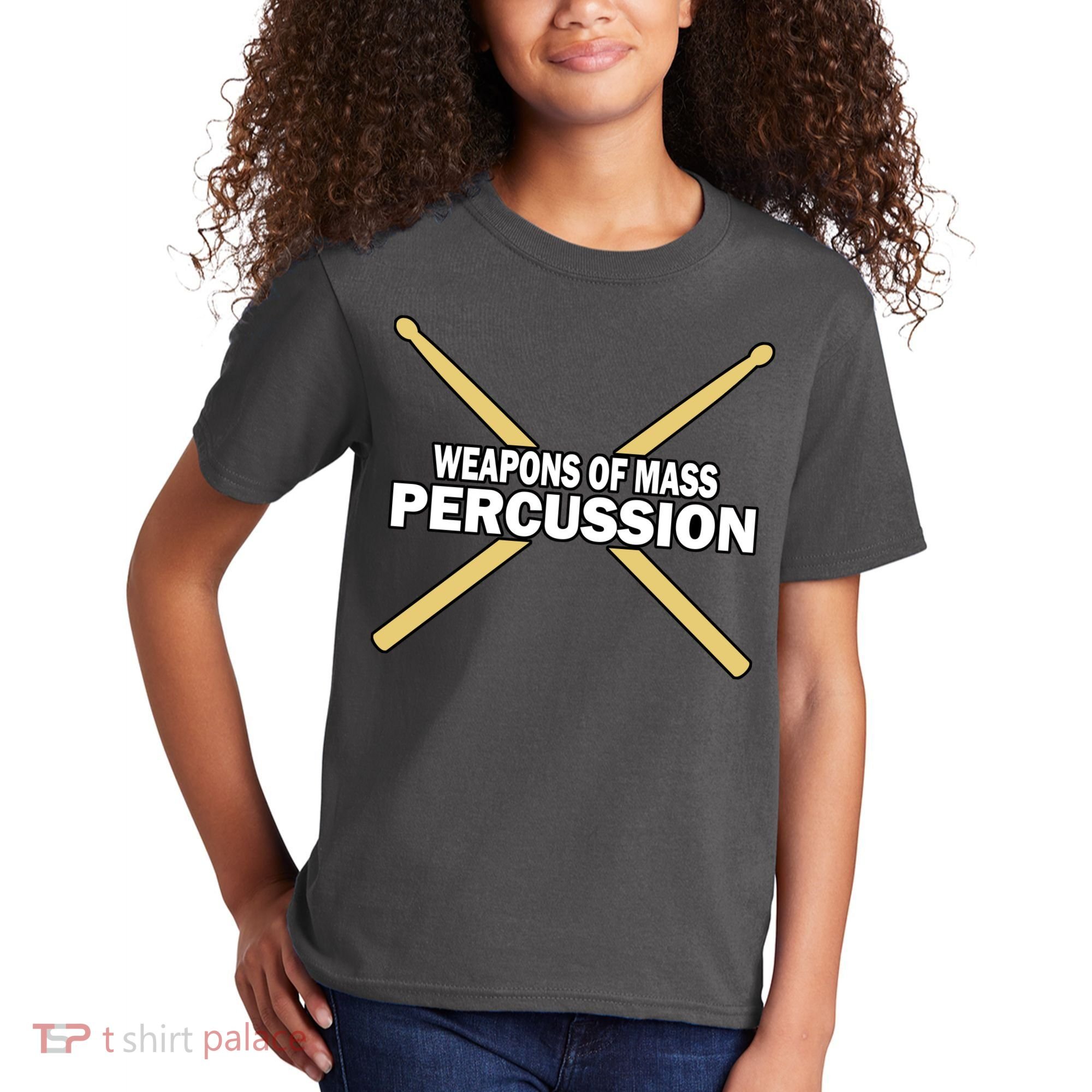 Weapons of Mass Percussion Funny Drummer Kids T-Shirt
