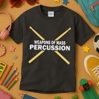 Weapons of Mass Percussion Funny Drummer Kids T-Shirt thumb 3