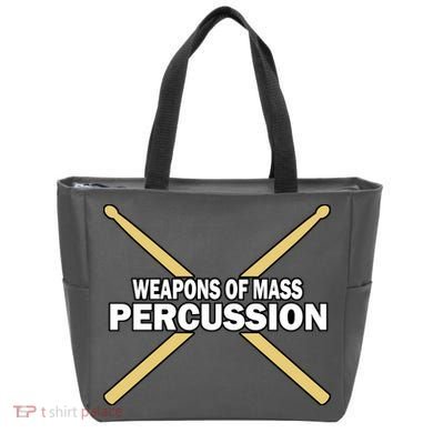 Weapons of Mass Percussion Funny Drummer Tote Bag