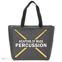 Weapons of Mass Percussion Funny Drummer Tote Bag thumb 0