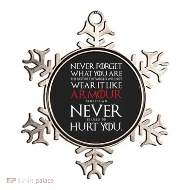 Wear It Like Armour Quote Ornament