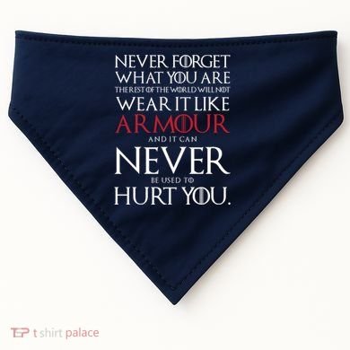 Wear It Like Armour Quote USA-Made Doggie Bandana