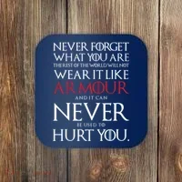 Wear It Like Armour Quote Coaster thumb 0