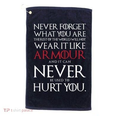 Wear It Like Armour Quote Golf Towel