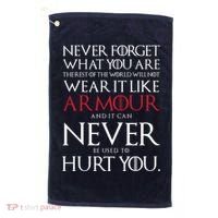 Wear It Like Armour Quote Golf Towel thumb 0
