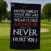 Wear It Like Armour Quote Golf Towel thumb 1
