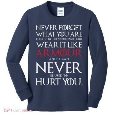 Wear It Like Armour Quote Kids Long Sleeve Shirt